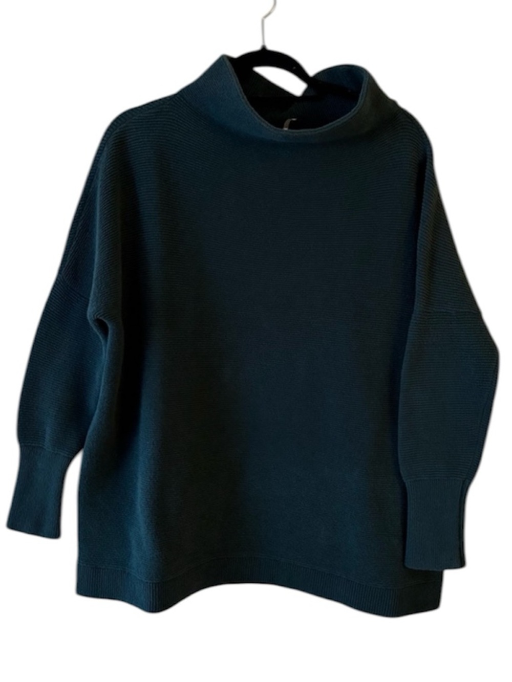 Free People Ottoman Slouchy Tunic Sweater Dark Turquoise Small